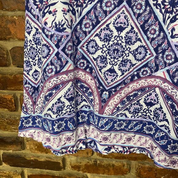 Lucky Brand Printed Short Sleeve Placed Rug Tee T-Shirt Women's Size 2X - Picture 5 of 9